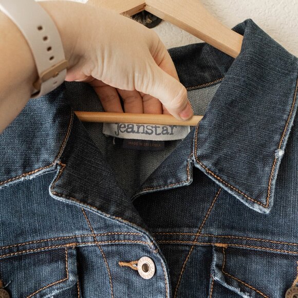 Jeanstar Denim Jacket Womens Size 2X Classic Blue Jean Western Stitching Buttons - Picture 2 of 6